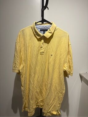Tommy Hilfiger Pale Yellow Pique Polo